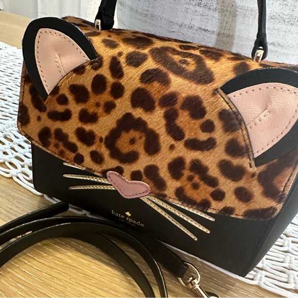 SOLD Kate Spade Run Wild Leopard Kerrie Satchel Crossbody Bag - Picture 5 of 11